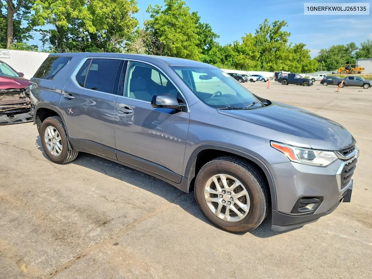 2020 Chevrolet Traverse Ls VIN: 1GNERFKW0LJ265135 Lot: 61674836