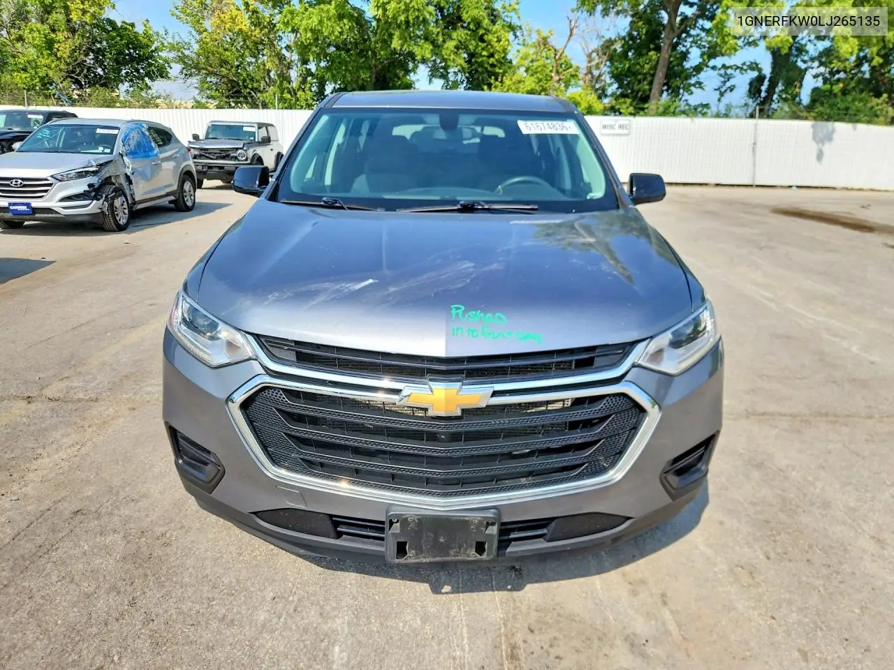 2020 Chevrolet Traverse Ls VIN: 1GNERFKW0LJ265135 Lot: 61674836