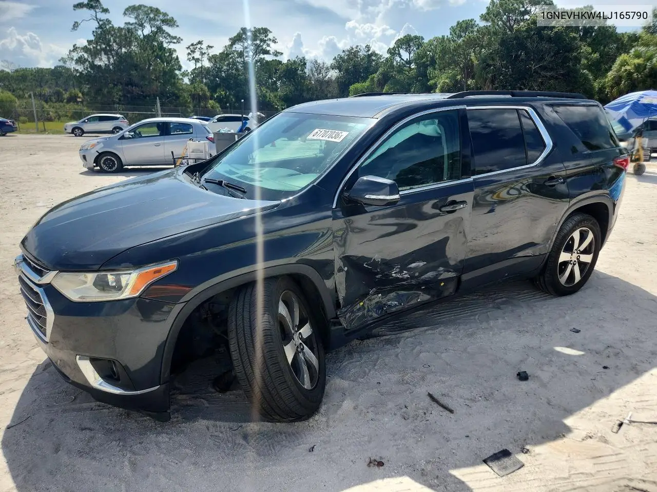 2020 Chevrolet Traverse Lt VIN: 1GNEVHKW4LJ165790 Lot: 61707036