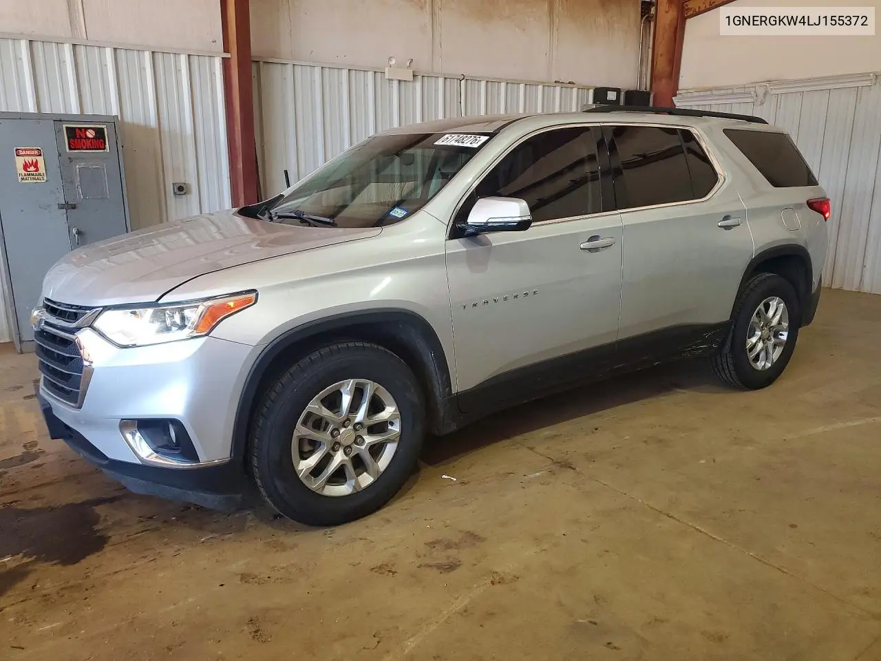 2020 Chevrolet Traverse Lt VIN: 1GNERGKW4LJ155372 Lot: 61748276