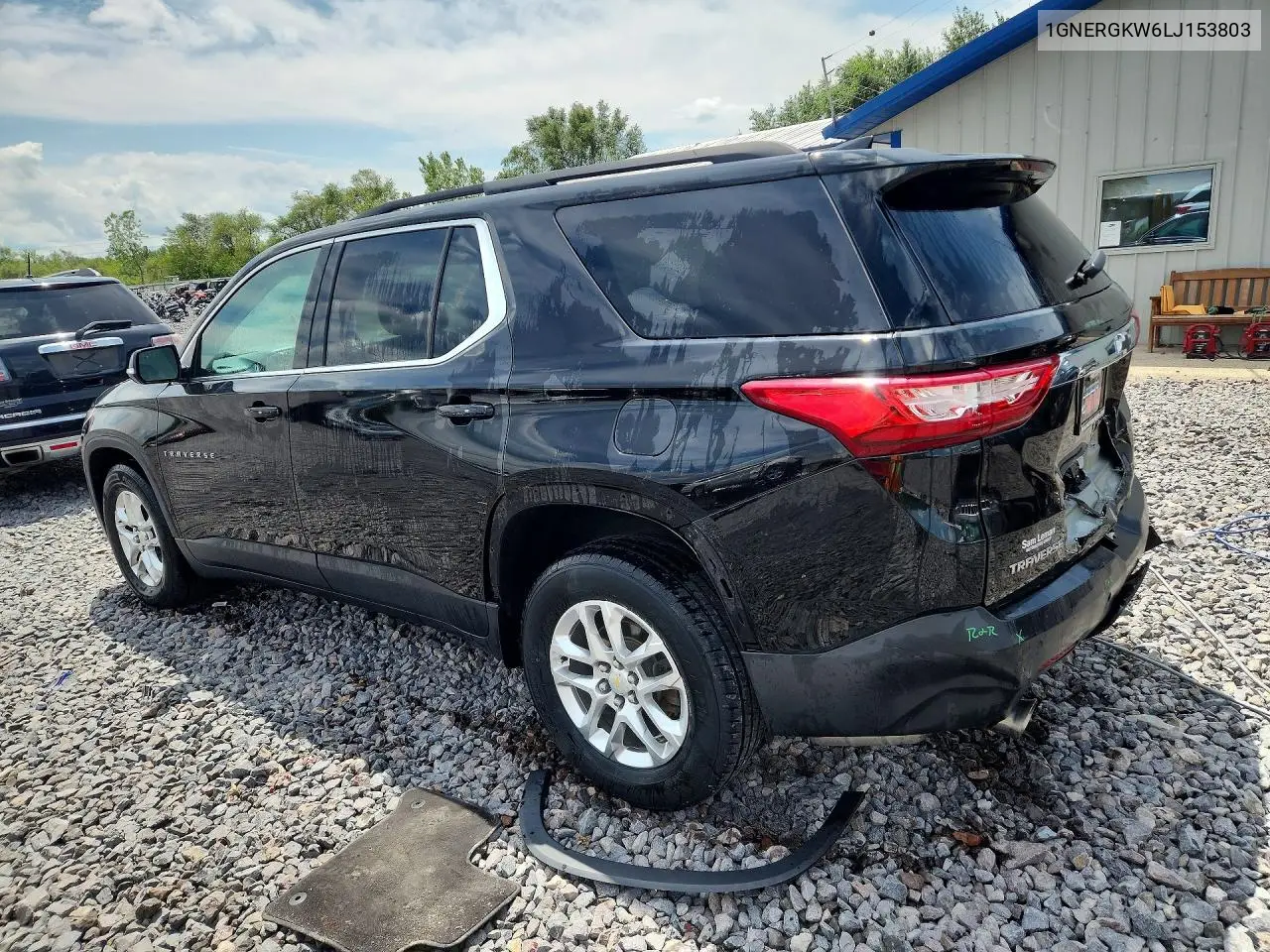 2020 Chevrolet Traverse Lt VIN: 1GNERGKW6LJ153803 Lot: 61760476
