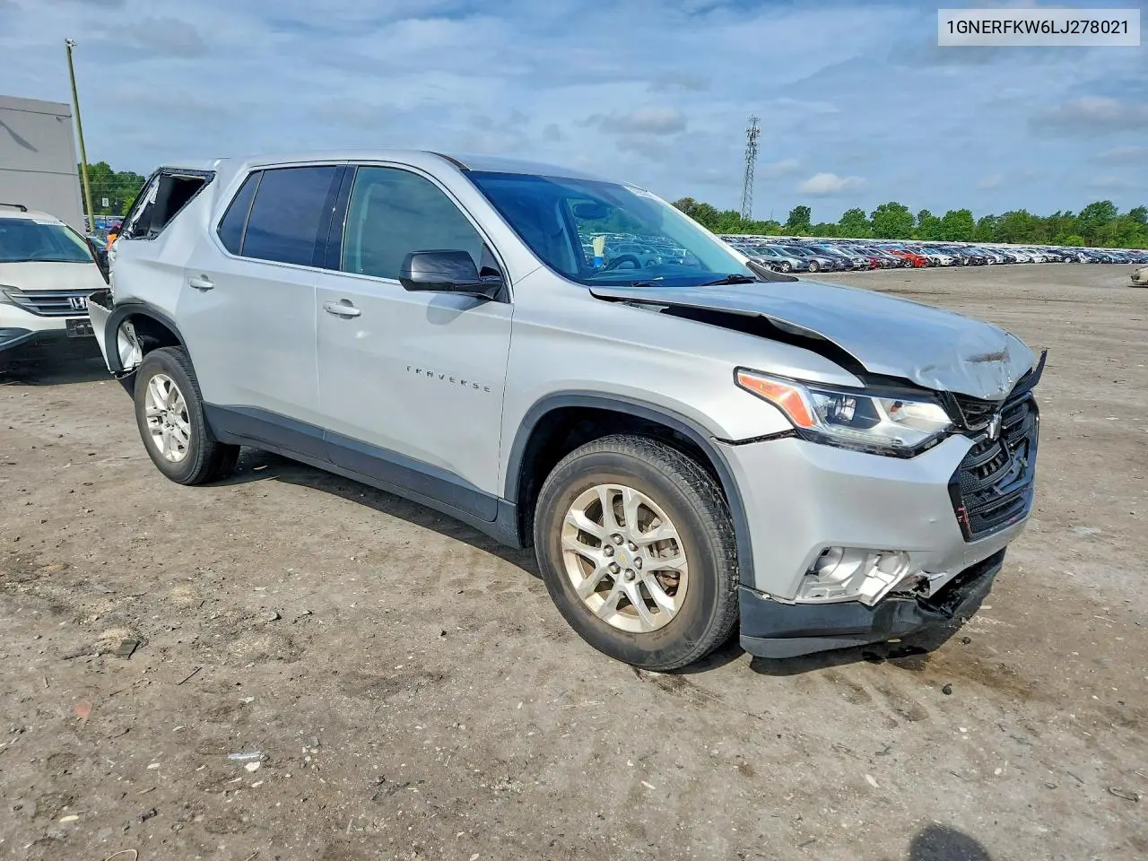 2020 Chevrolet Traverse Ls VIN: 1GNERFKW6LJ278021 Lot: 61805206