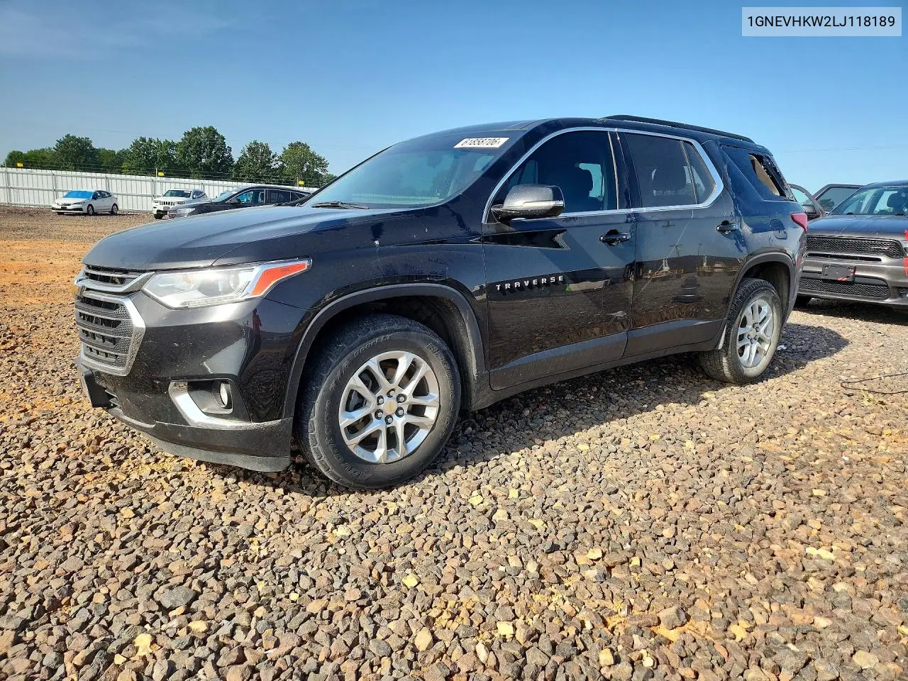 2020 Chevrolet Traverse Lt VIN: 1GNEVHKW2LJ118189 Lot: 61858706