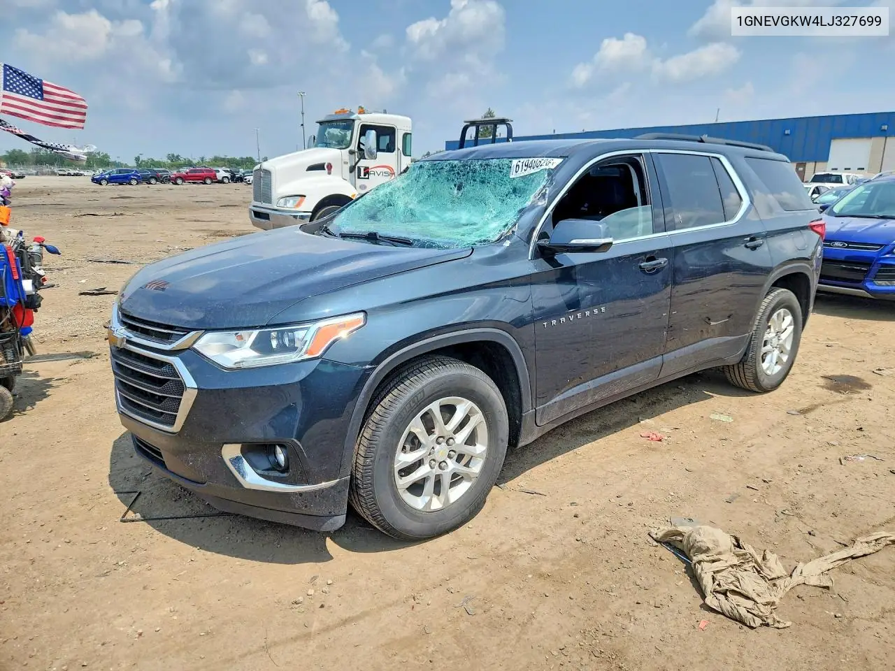 2020 Chevrolet Traverse Lt VIN: 1GNEVGKW4LJ327699 Lot: 61940826
