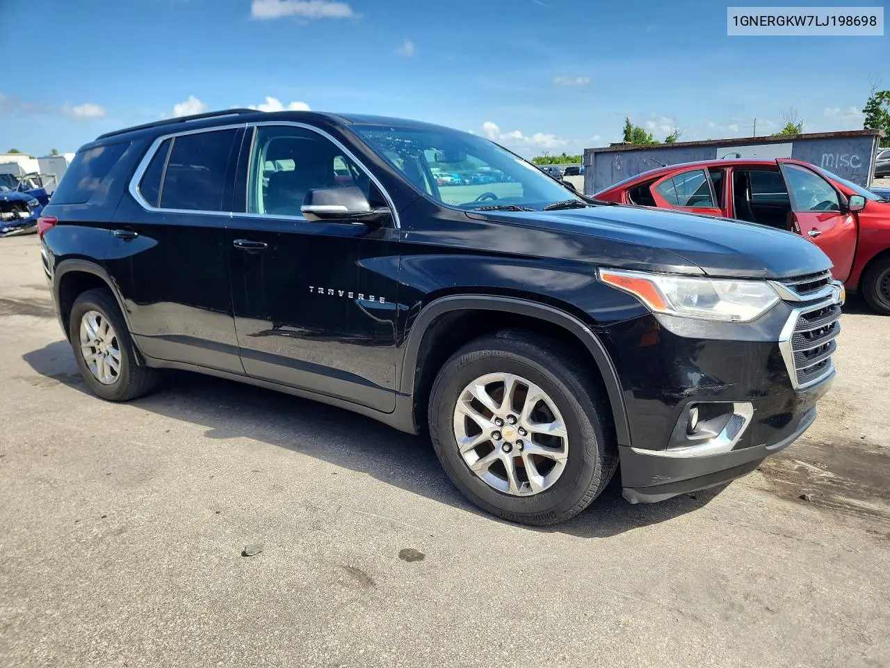 2020 Chevrolet Traverse Lt VIN: 1GNERGKW7LJ198698 Lot: 62011026