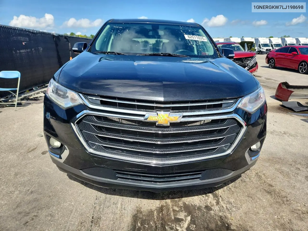 2020 Chevrolet Traverse Lt VIN: 1GNERGKW7LJ198698 Lot: 62011026