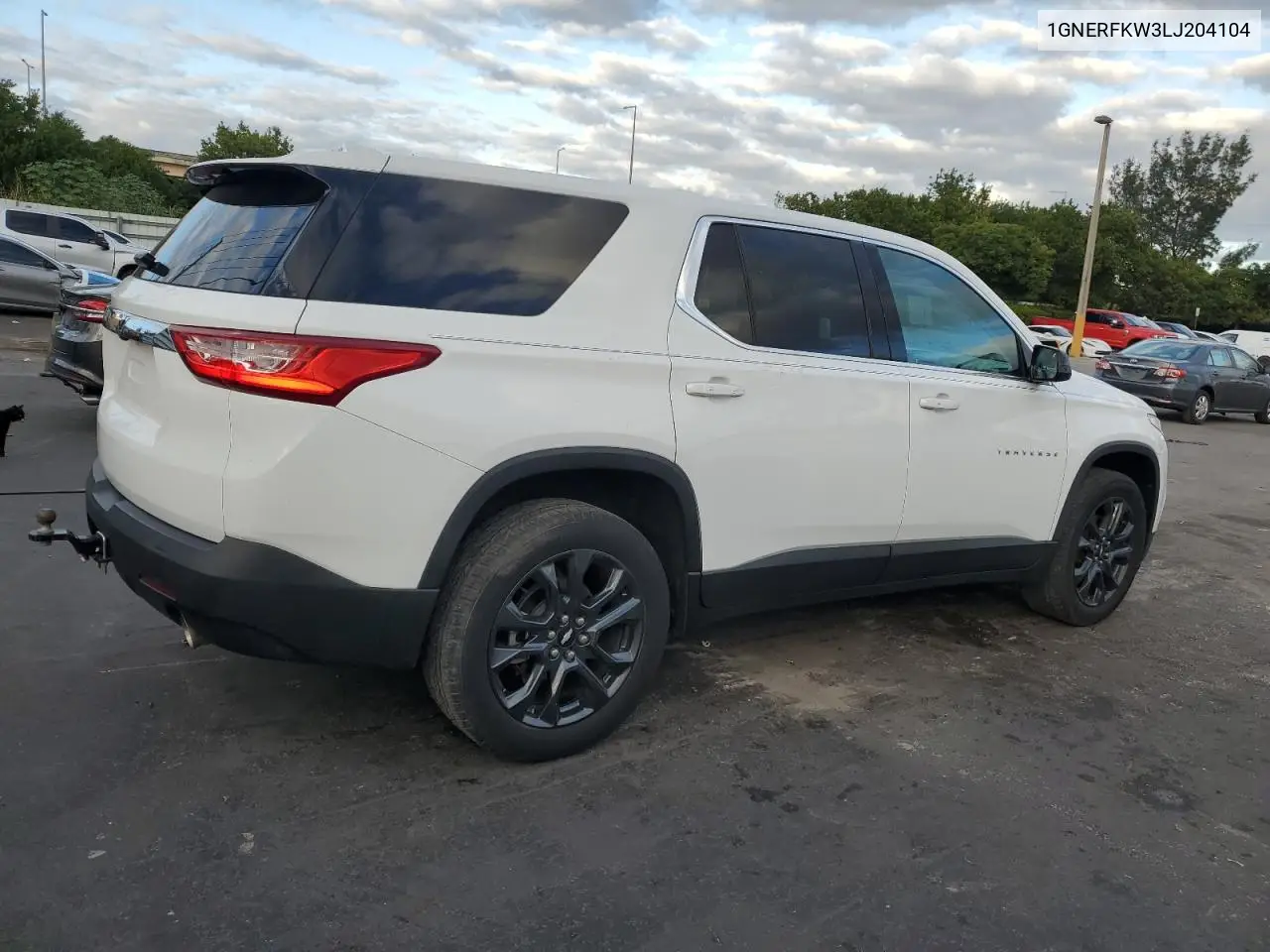 1GNERFKW3LJ204104 2020 Chevrolet Traverse Ls