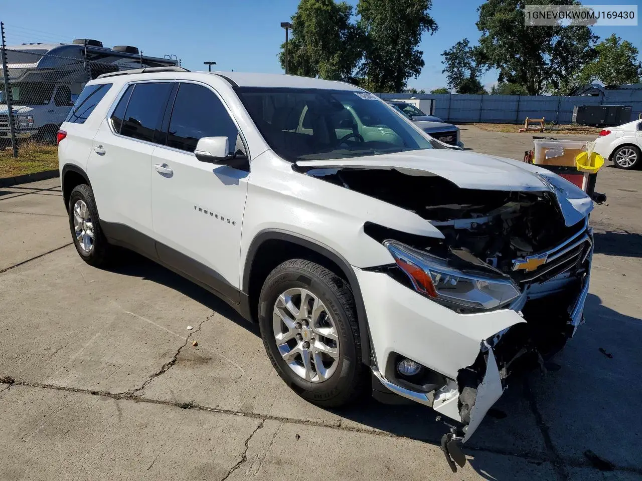 2021 Chevrolet Traverse Lt VIN: 1GNEVGKW0MJ169430 Lot: 55739966