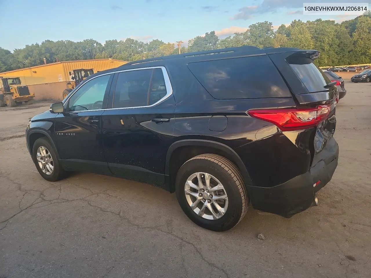 2021 Chevrolet Traverse Lt VIN: 1GNEVHKWXMJ206814 Lot: 59740266