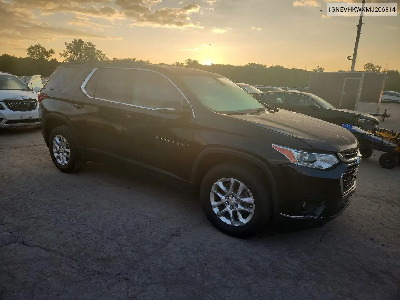 2021 Chevrolet Traverse Lt VIN: 1GNEVHKWXMJ206814 Lot: 59740266