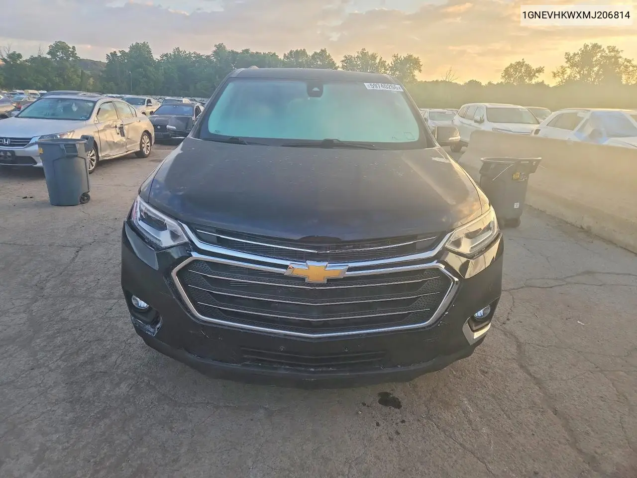 2021 Chevrolet Traverse Lt VIN: 1GNEVHKWXMJ206814 Lot: 59740266