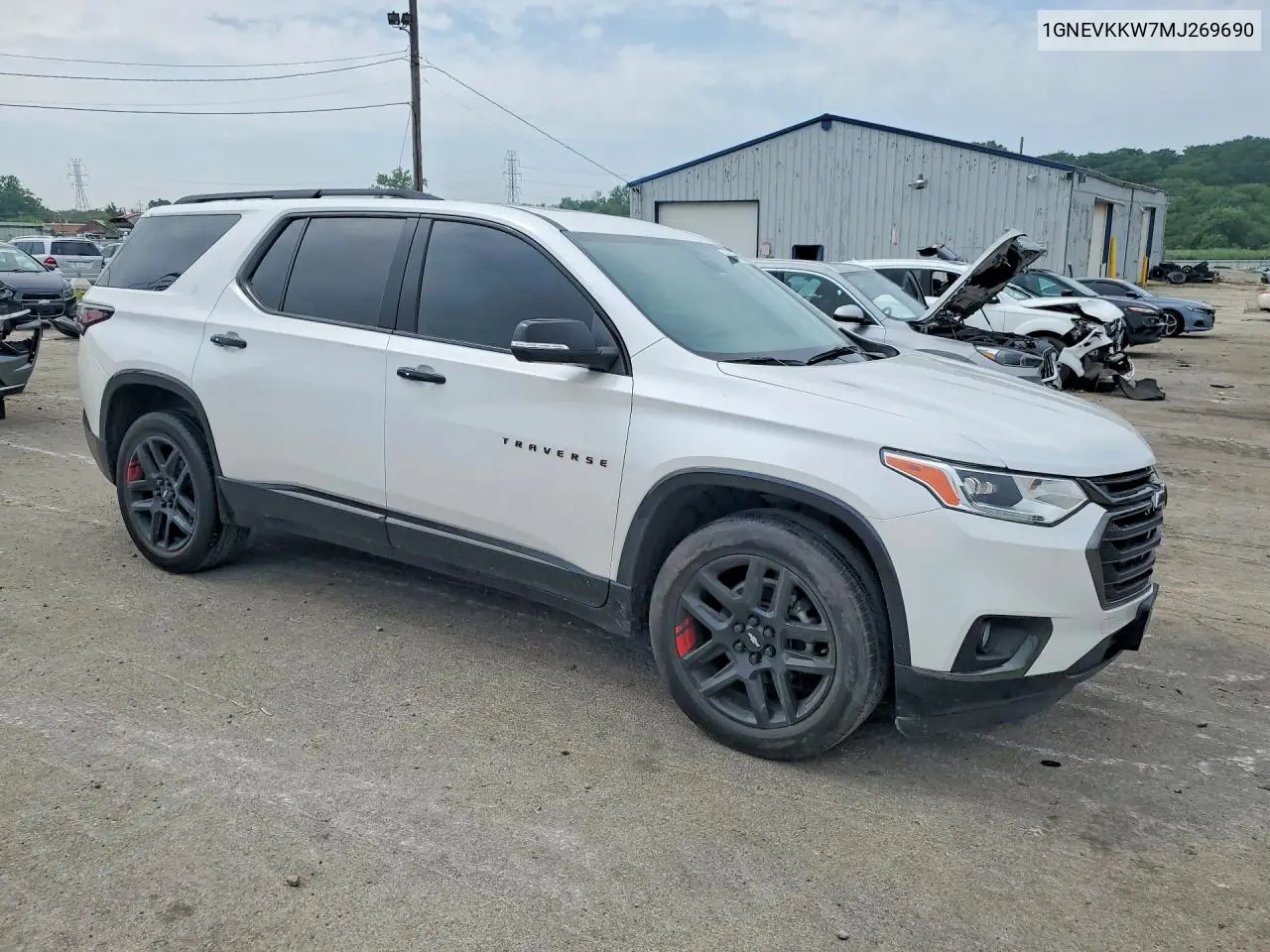 2021 Chevrolet Traverse Premier VIN: 1GNEVKKW7MJ269690 Lot: 59894946