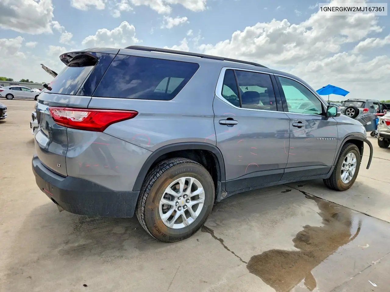 2021 Chevrolet Traverse Lt VIN: 1GNERGKW2MJ167361 Lot: 60820676