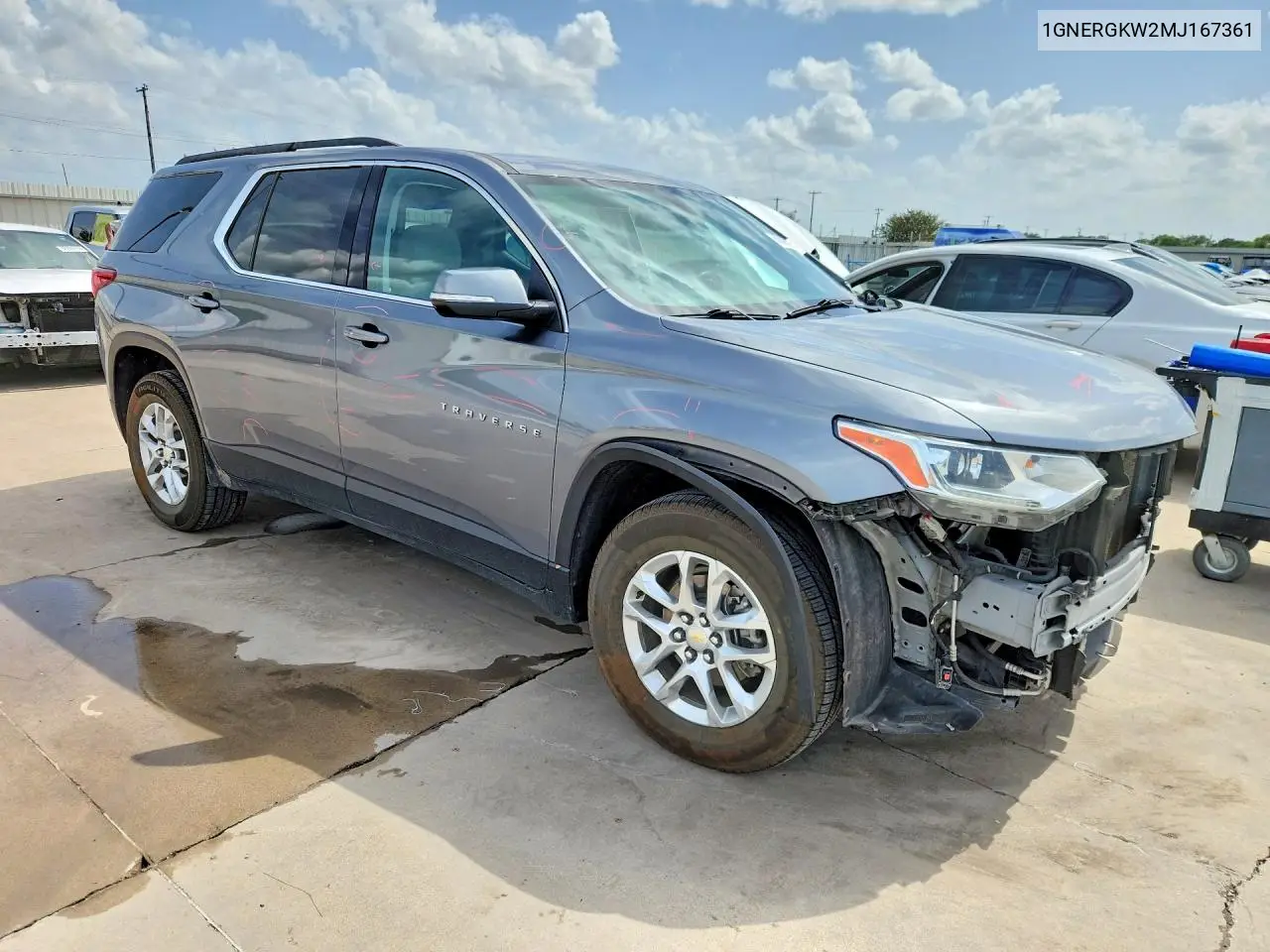 2021 Chevrolet Traverse Lt VIN: 1GNERGKW2MJ167361 Lot: 60820676
