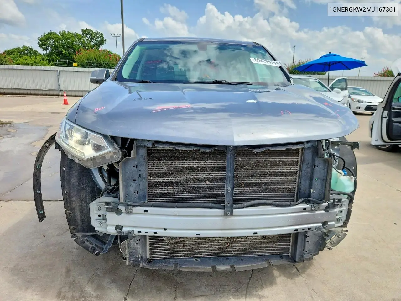2021 Chevrolet Traverse Lt VIN: 1GNERGKW2MJ167361 Lot: 60820676