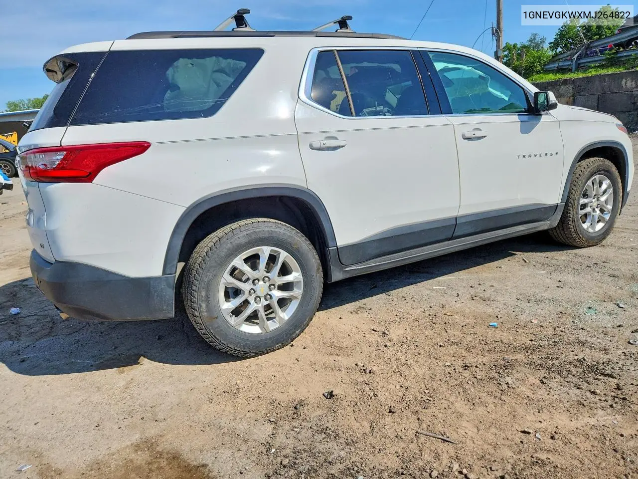 2021 Chevrolet Traverse Lt VIN: 1GNEVGKWXMJ264822 Lot: 61675486