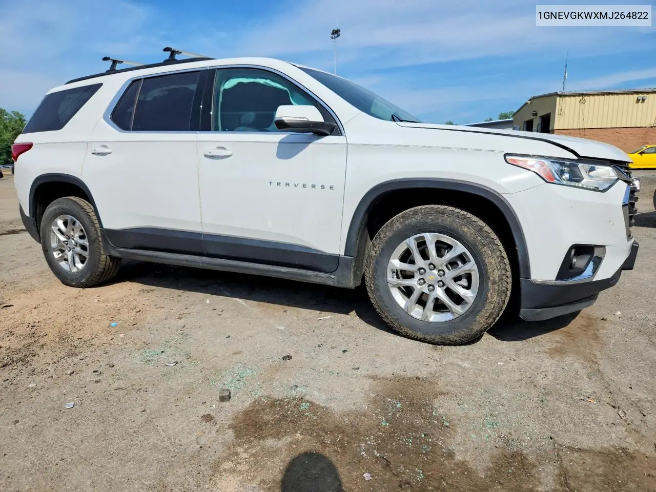 2021 Chevrolet Traverse Lt VIN: 1GNEVGKWXMJ264822 Lot: 61675486