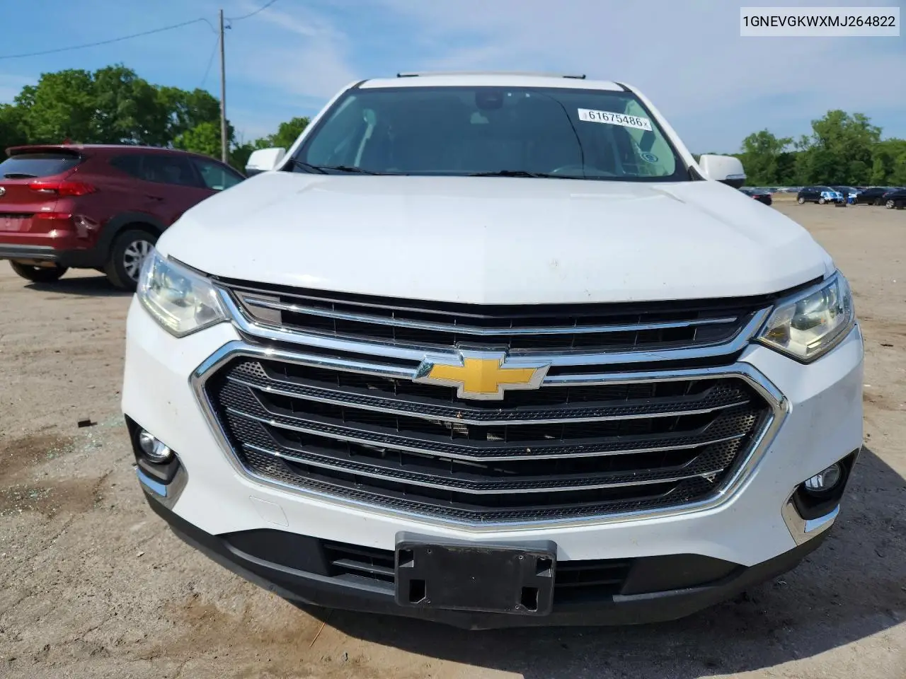 2021 Chevrolet Traverse Lt VIN: 1GNEVGKWXMJ264822 Lot: 61675486
