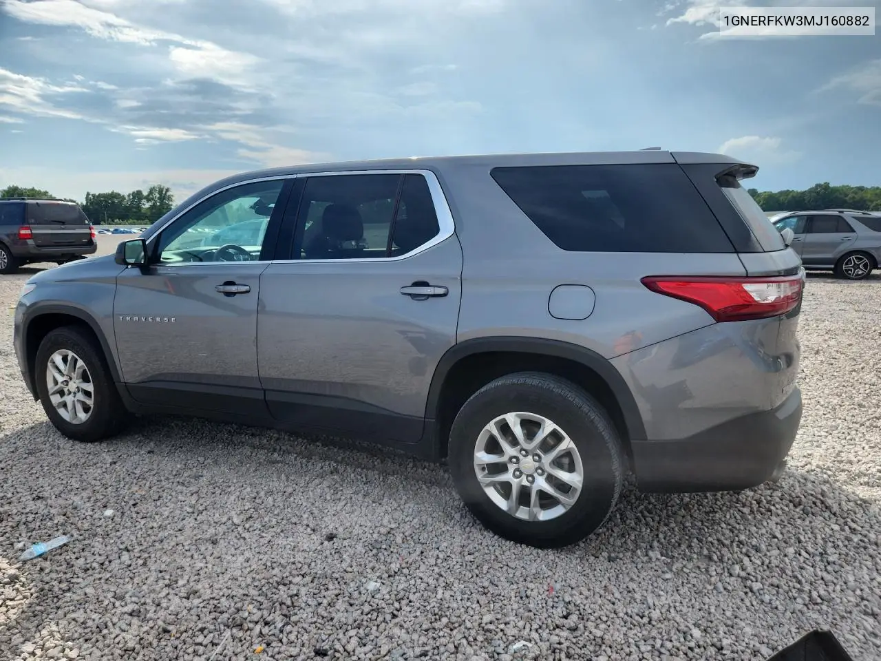 2021 Chevrolet Traverse Ls VIN: 1GNERFKW3MJ160882 Lot: 61740926