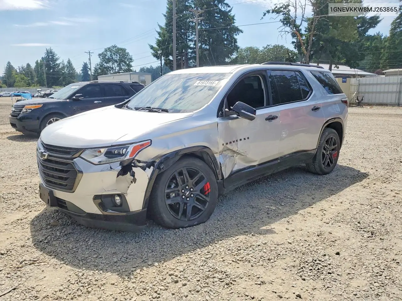 2021 Chevrolet Traverse Premier VIN: 1GNEVKKW8MJ263865 Lot: 61973166