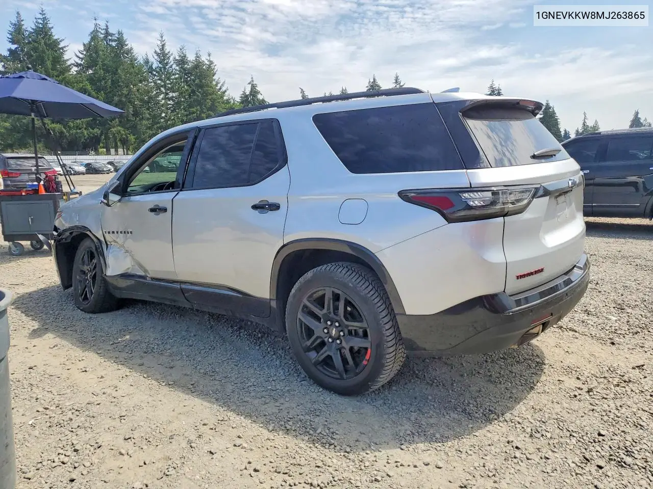 2021 Chevrolet Traverse Premier VIN: 1GNEVKKW8MJ263865 Lot: 61973166