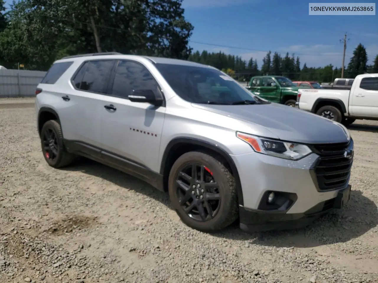 2021 Chevrolet Traverse Premier VIN: 1GNEVKKW8MJ263865 Lot: 61973166