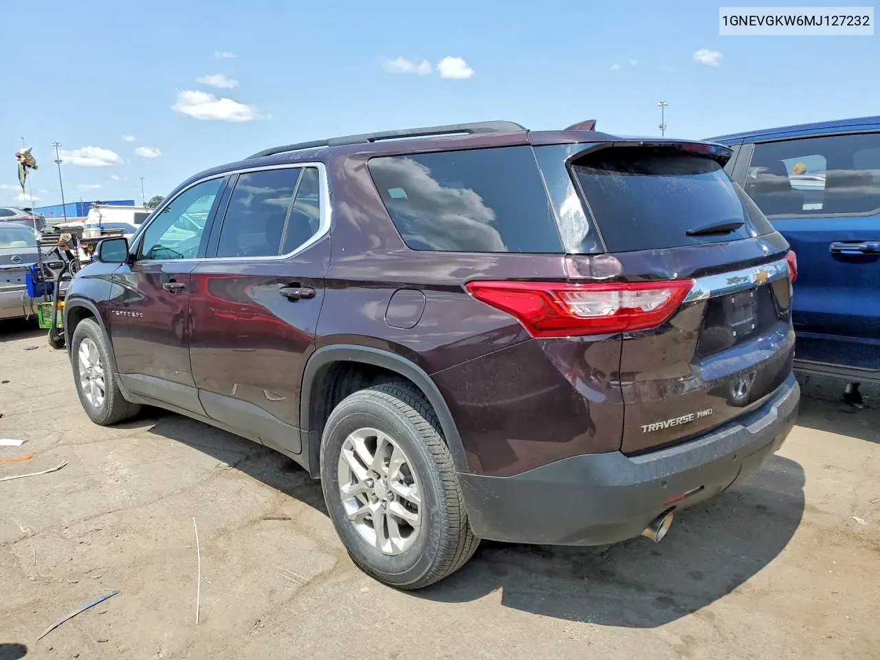 1GNEVGKW6MJ127232 2021 Chevrolet Traverse Lt