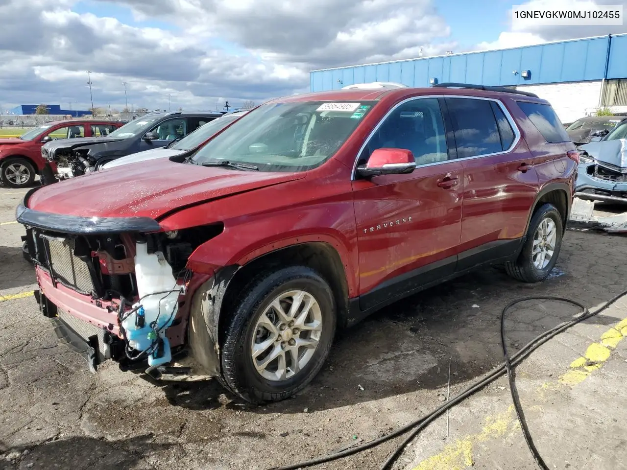 1GNEVGKW0MJ102455 2021 Chevrolet Traverse Lt