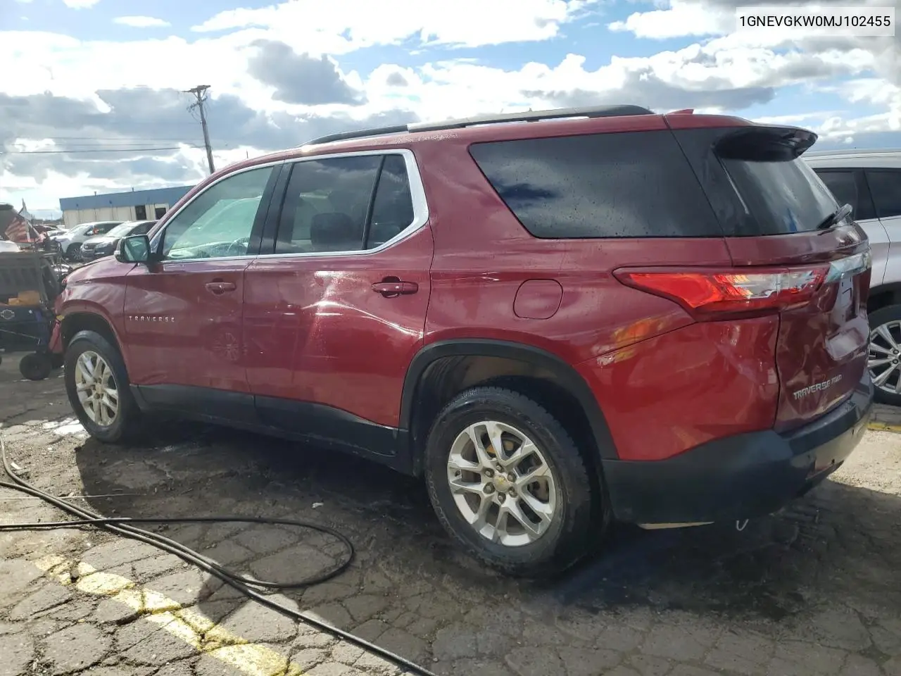 1GNEVGKW0MJ102455 2021 Chevrolet Traverse Lt