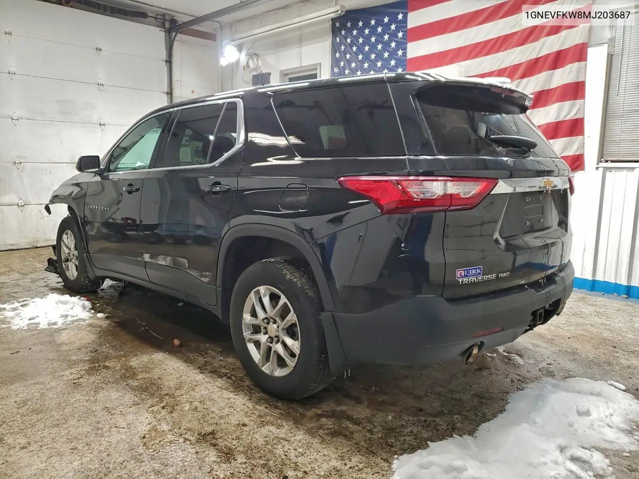 1GNEVFKW8MJ203687 2021 Chevrolet Traverse Ls