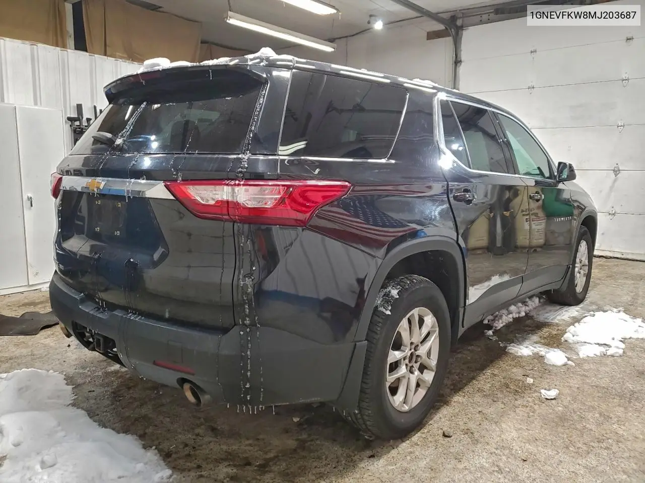 1GNEVFKW8MJ203687 2021 Chevrolet Traverse Ls