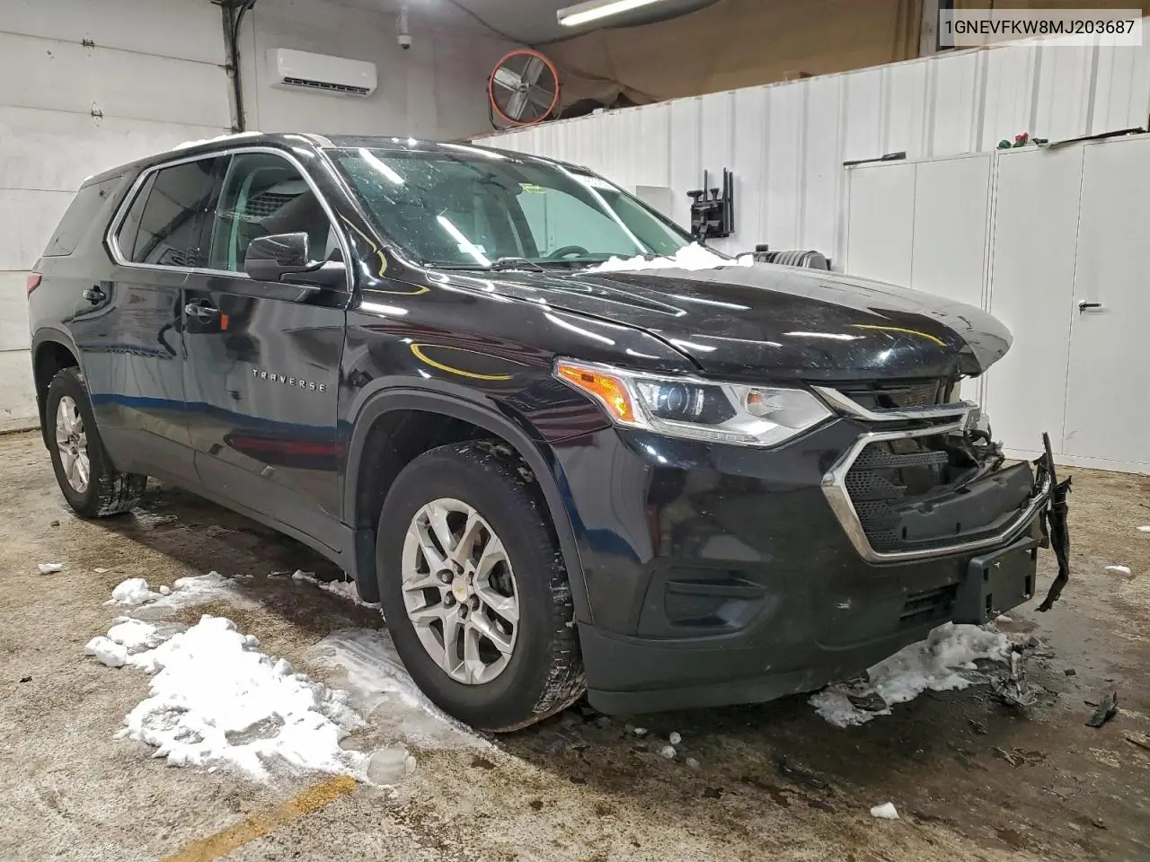 1GNEVFKW8MJ203687 2021 Chevrolet Traverse Ls
