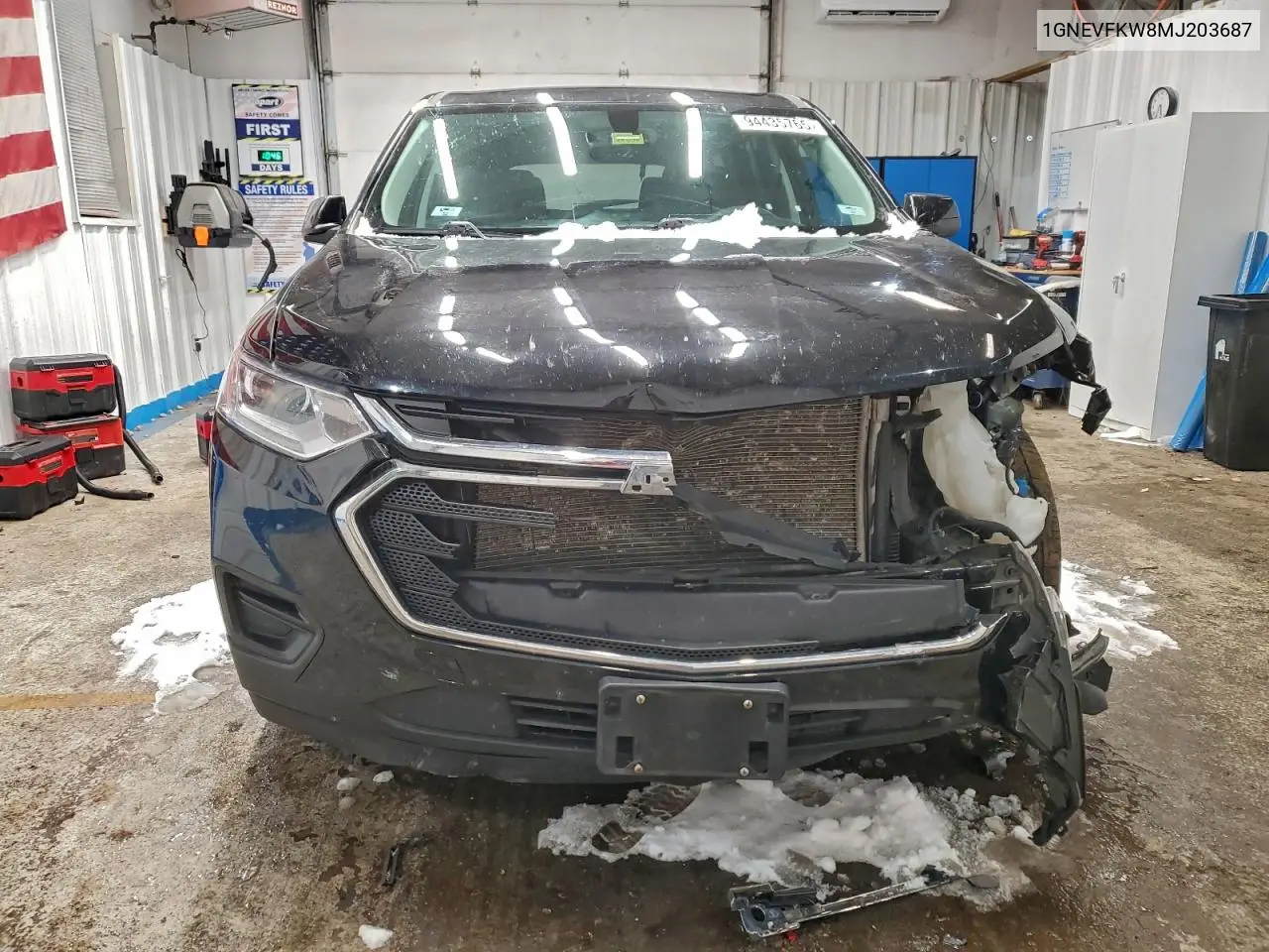 1GNEVFKW8MJ203687 2021 Chevrolet Traverse Ls