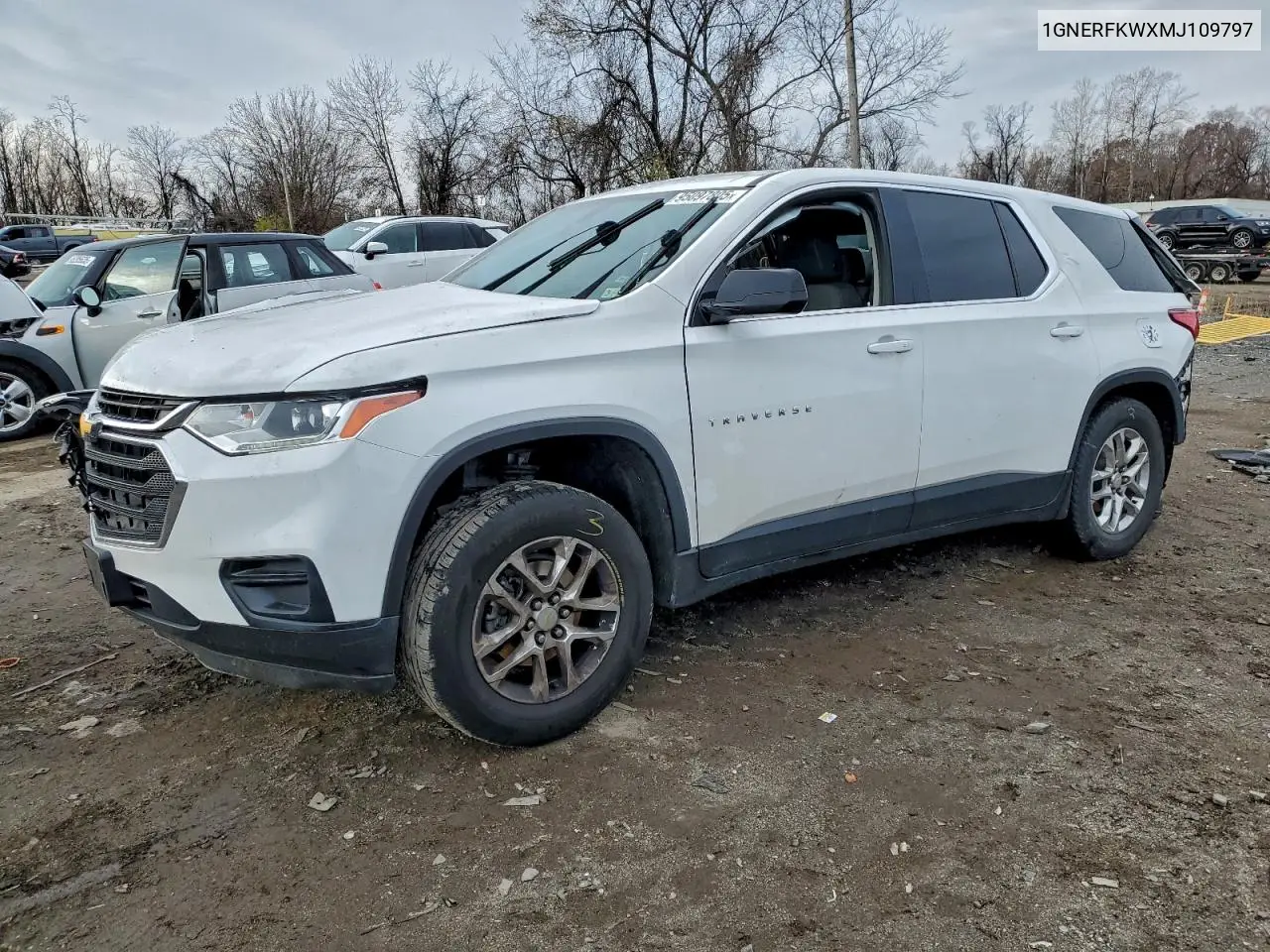 1GNERFKWXMJ109797 2021 Chevrolet Traverse Ls