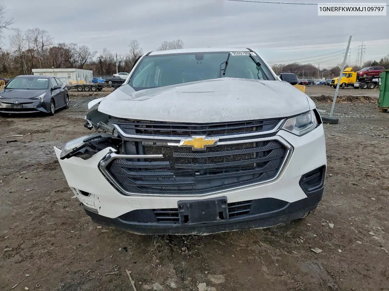 1GNERFKWXMJ109797 2021 Chevrolet Traverse Ls