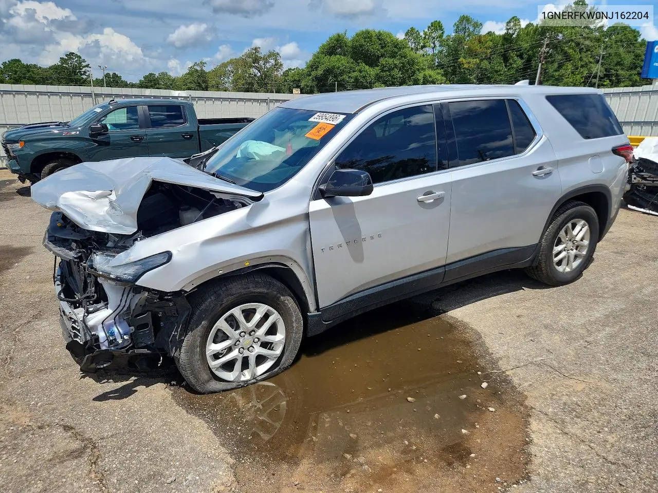2022 Chevrolet Traverse Ls VIN: 1GNERFKW0NJ162204 Lot: 59954896