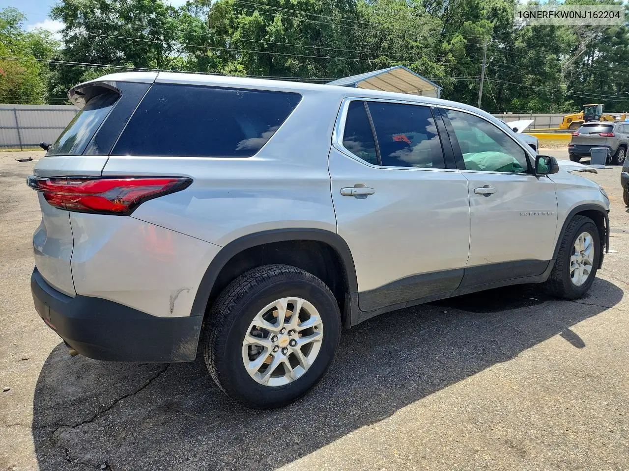 2022 Chevrolet Traverse Ls VIN: 1GNERFKW0NJ162204 Lot: 59954896