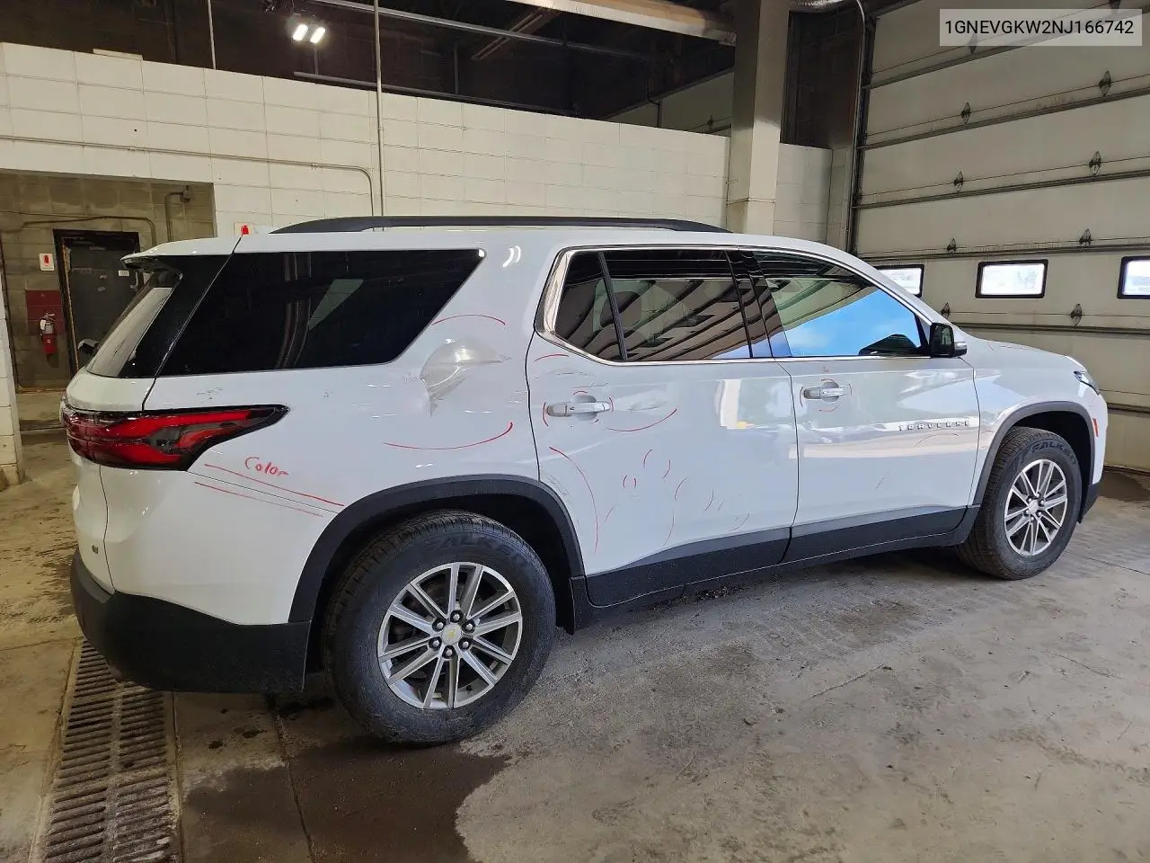 2022 Chevrolet Traverse Lt VIN: 1GNEVGKW2NJ166742 Lot: 61762006