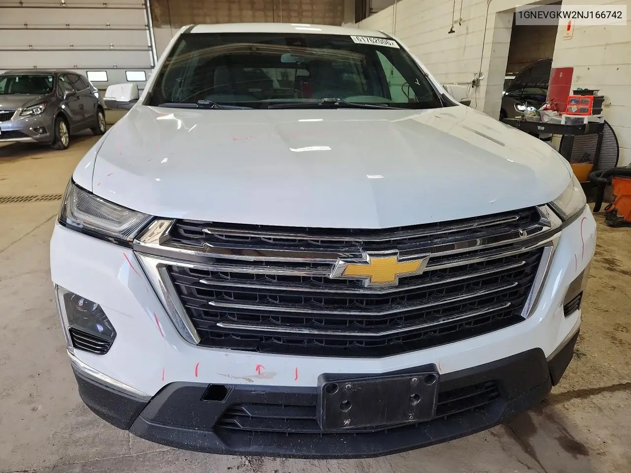 2022 Chevrolet Traverse Lt VIN: 1GNEVGKW2NJ166742 Lot: 61762006