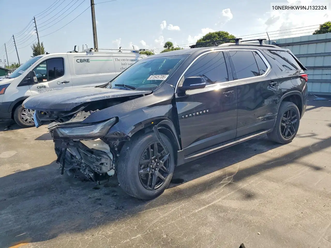 2022 Chevrolet Traverse Lt VIN: 1GNERHKW9NJ132324 Lot: 61845706