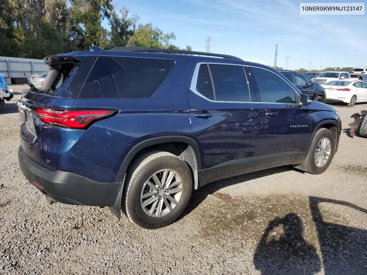 1GNERGKW9NJ123147 2022 Chevrolet Traverse Lt