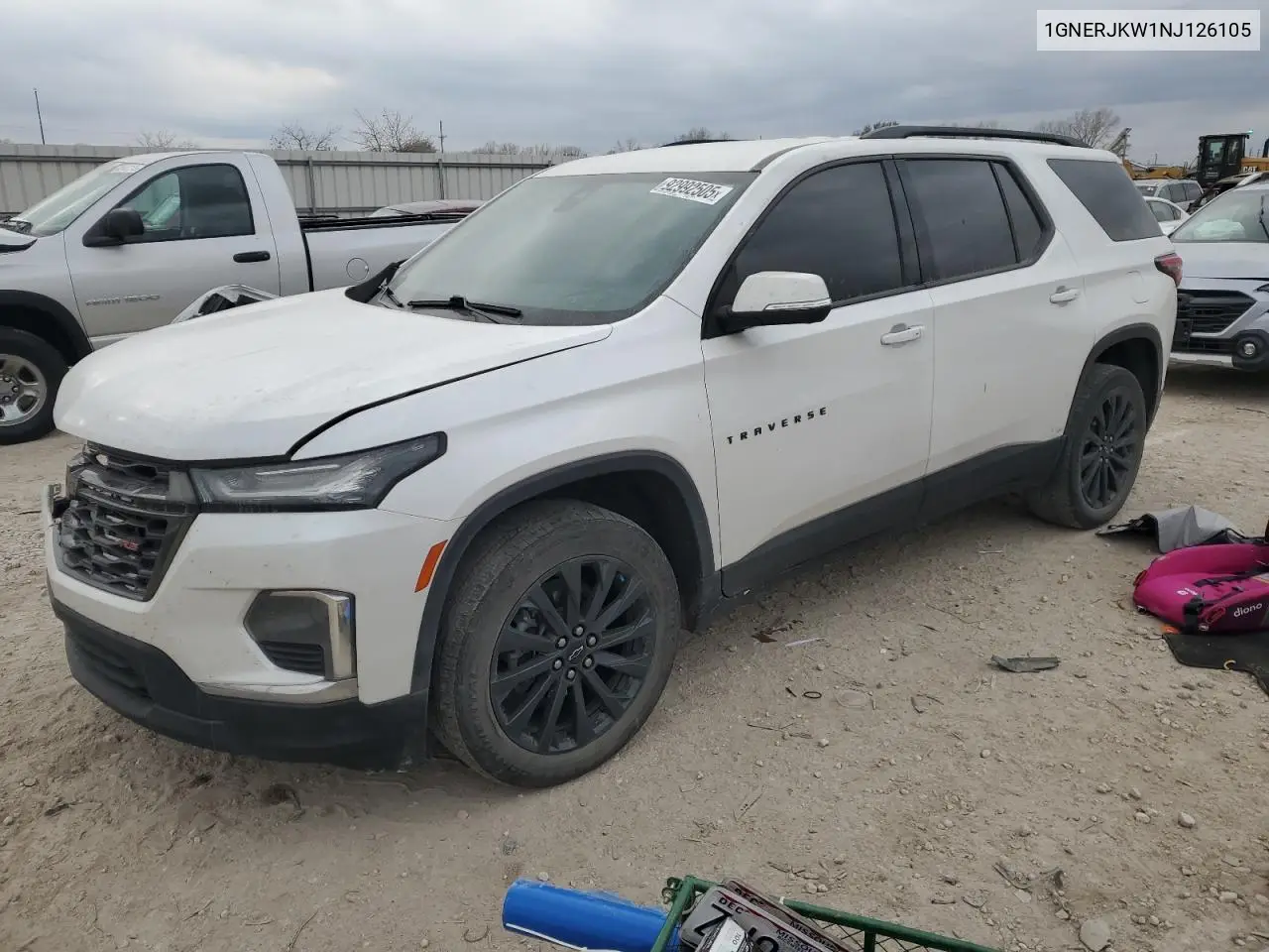 1GNERJKW1NJ126105 2022 Chevrolet Traverse Rs