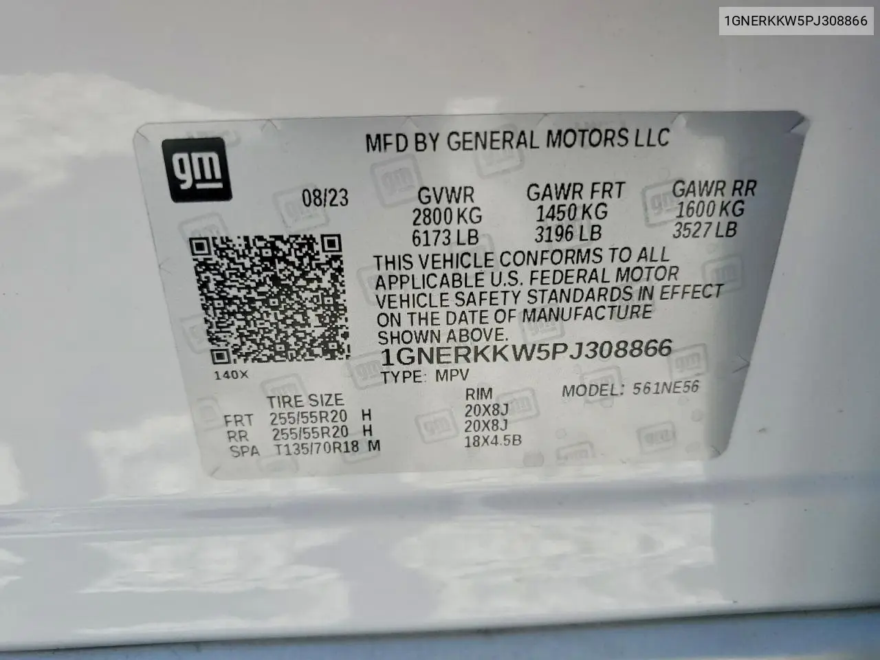 2023 Chevrolet Traverse Premier VIN: 1GNERKKW5PJ308866 Lot: 56643766