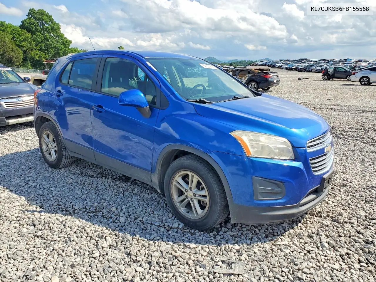 2015 Chevrolet Trax Ls VIN: KL7CJKSB6FB155568 Lot: 56653296