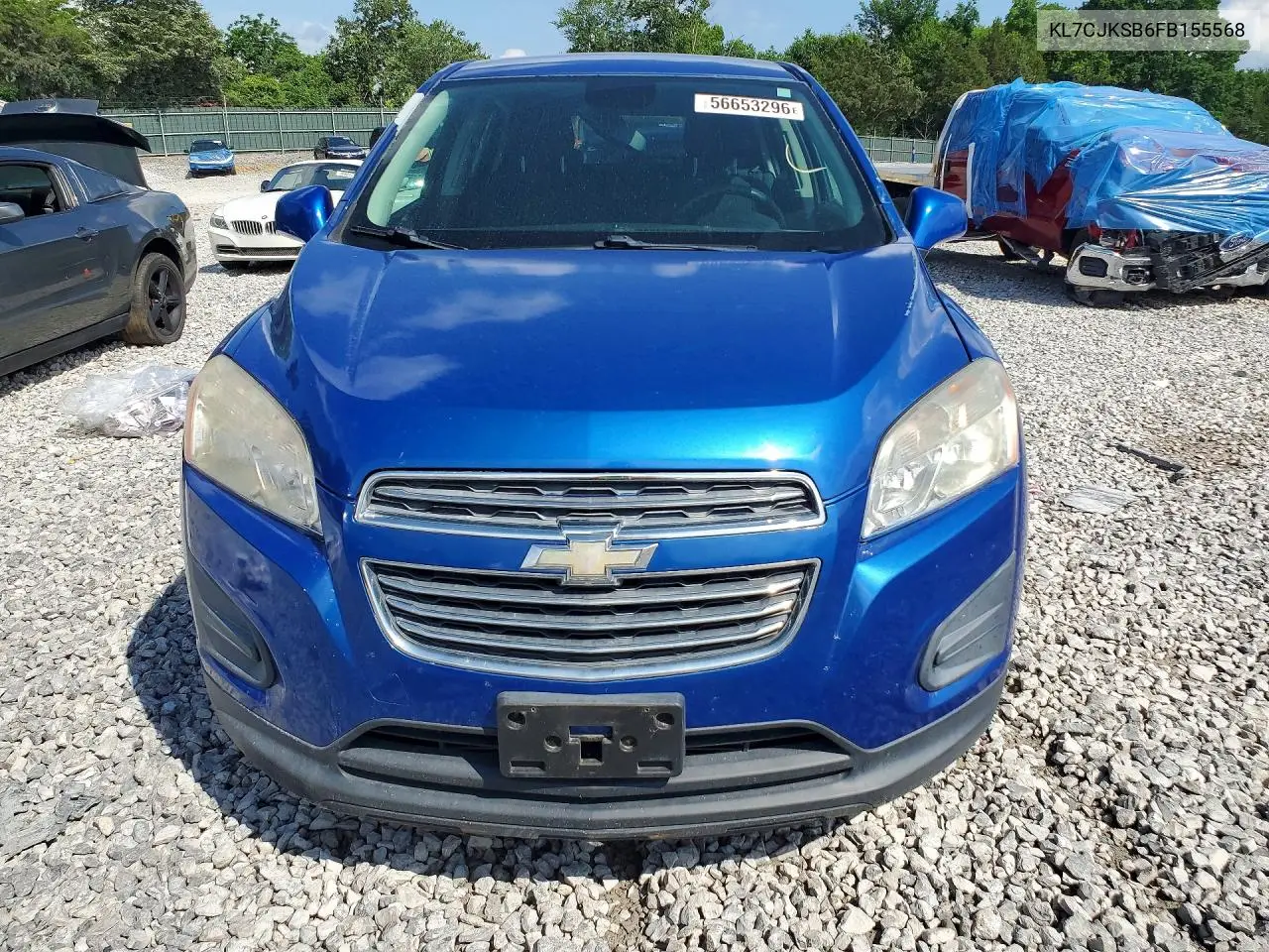2015 Chevrolet Trax Ls VIN: KL7CJKSB6FB155568 Lot: 56653296