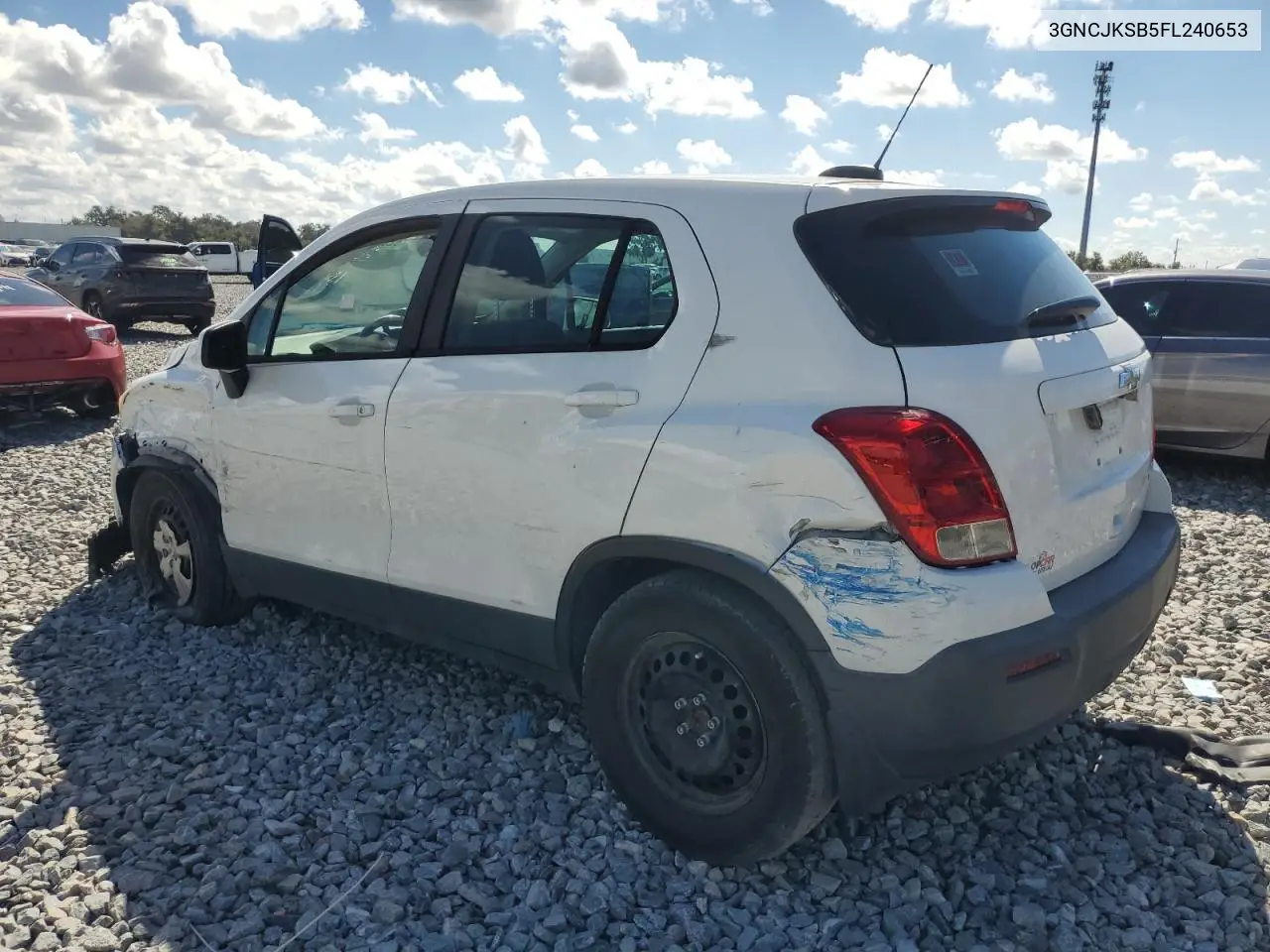 3GNCJKSB5FL240653 2015 Chevrolet Trax Ls