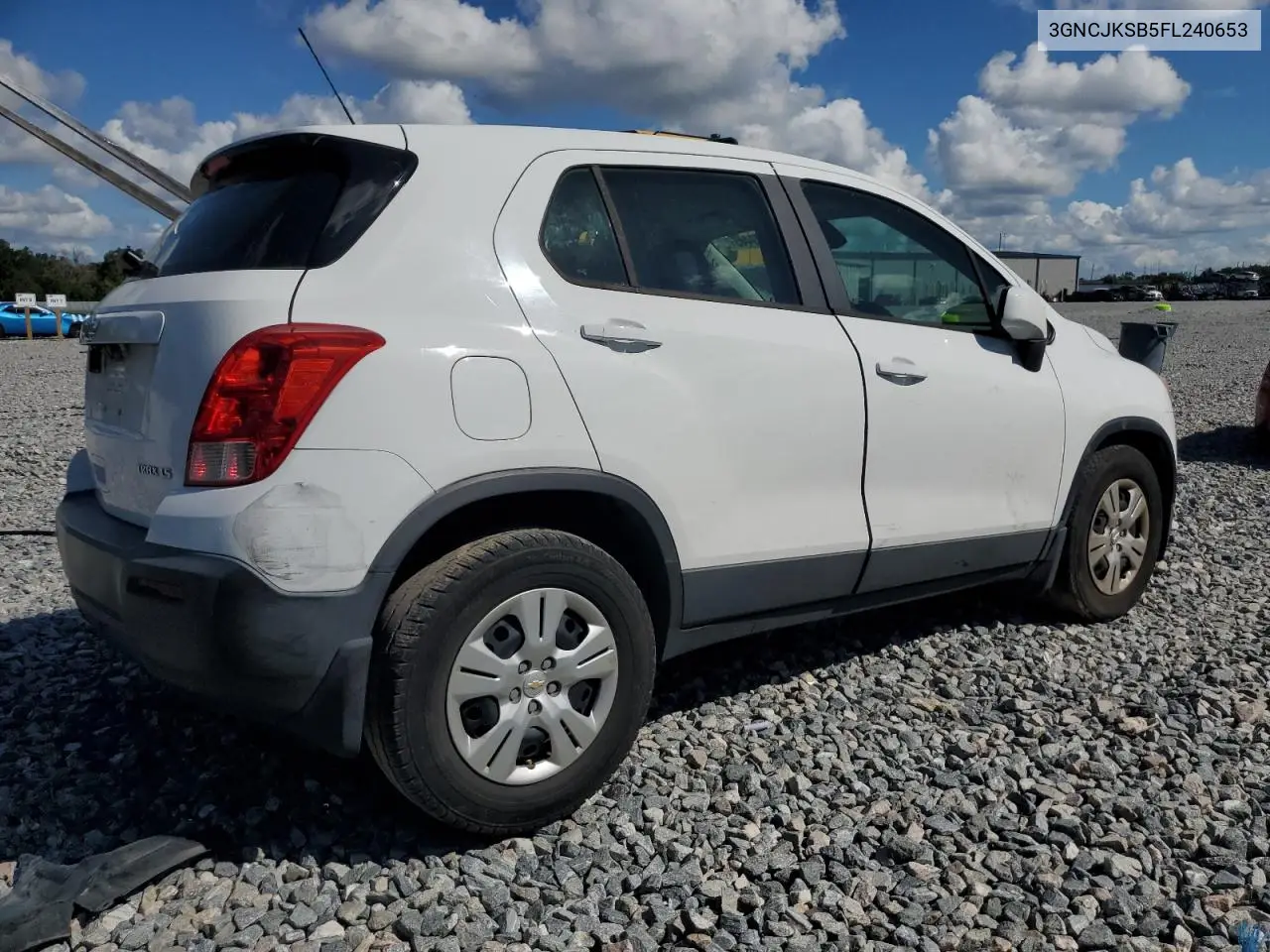 3GNCJKSB5FL240653 2015 Chevrolet Trax Ls
