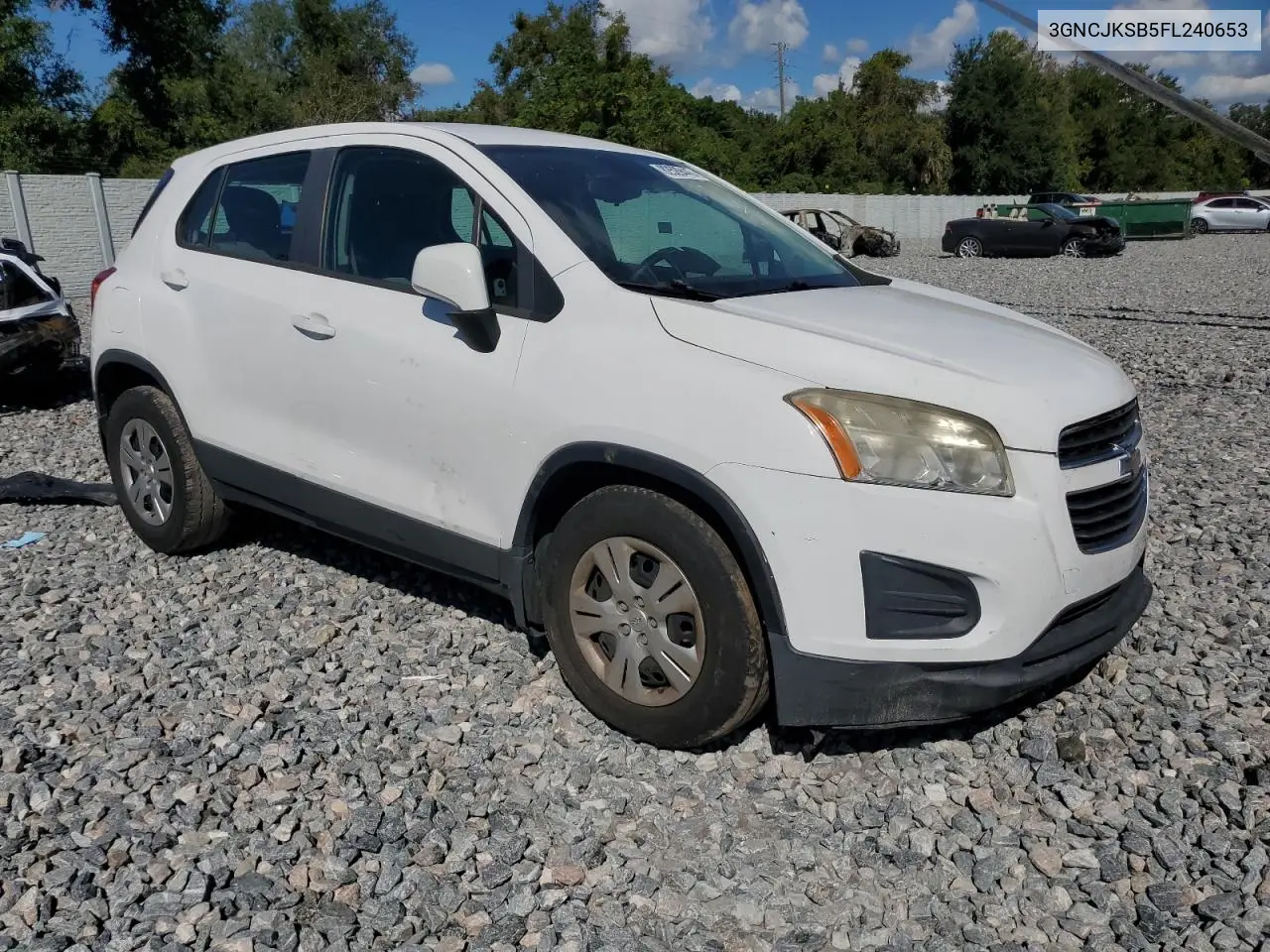3GNCJKSB5FL240653 2015 Chevrolet Trax Ls