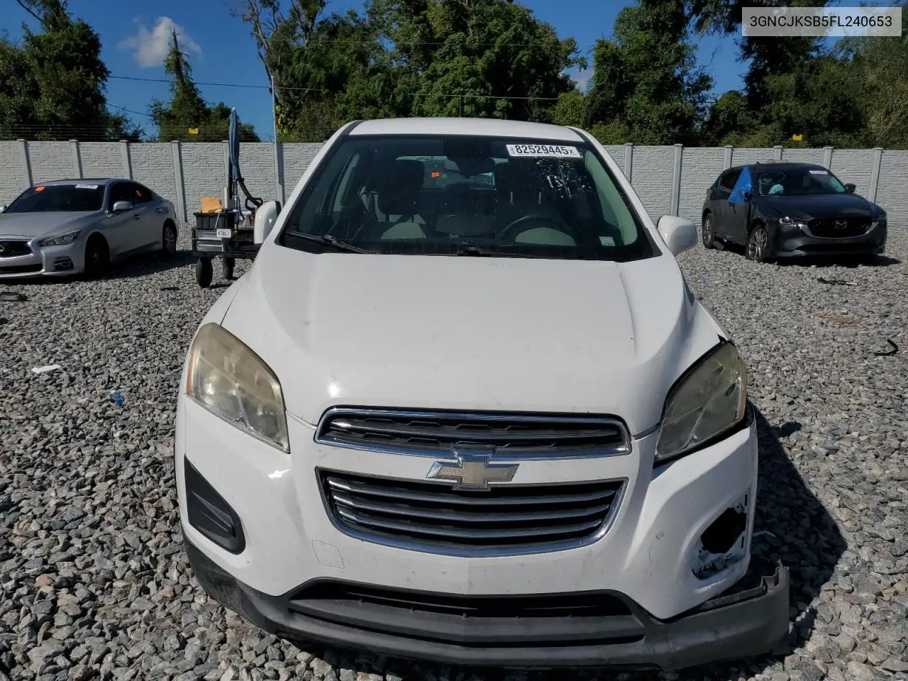 3GNCJKSB5FL240653 2015 Chevrolet Trax Ls