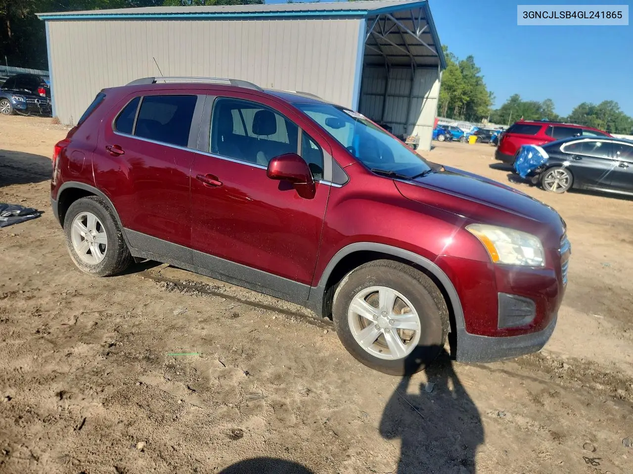 2016 Chevrolet Trax 1Lt VIN: 3GNCJLSB4GL241865 Lot: 61062616